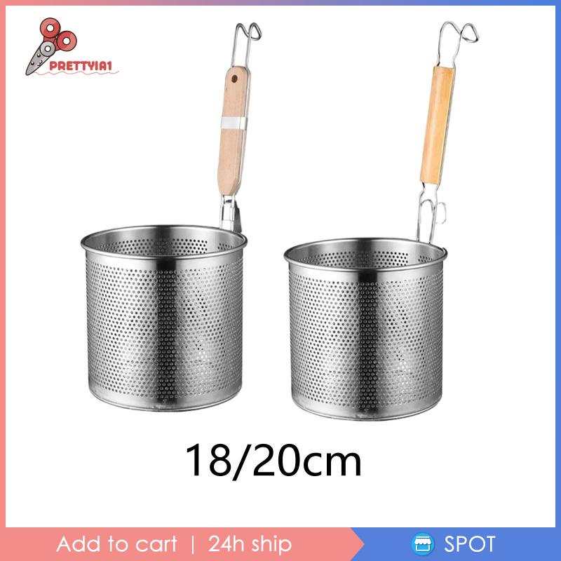 1 Rổ Lưới Bằng Thép Không Gỉ Dùng Chiên Mì Ý Tiện Dụng