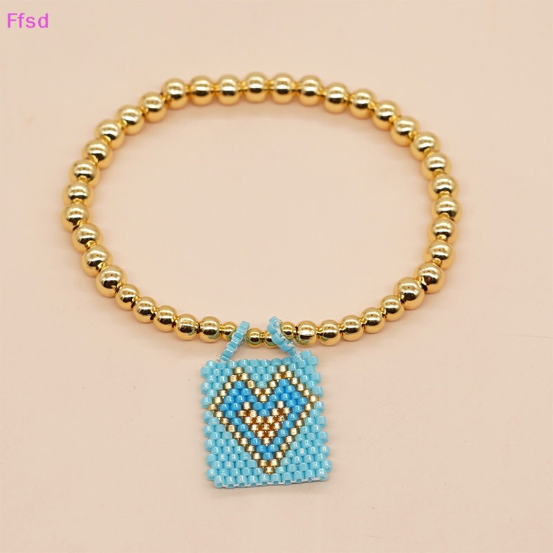 {Ffsd} Vòng Đeo Tay Chuỗi Hạt Hình Trái Tim Thánh Giá Có Thể Điều Chỉnh Dành Cho Thanh Thiếu Niên * Hàng Bán Chạy