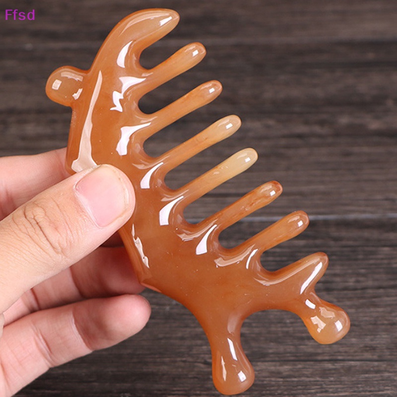 1 Lược Chải Tóc Mát Xa Da Đầu Răng Thưa Bằng Nhựa Resin