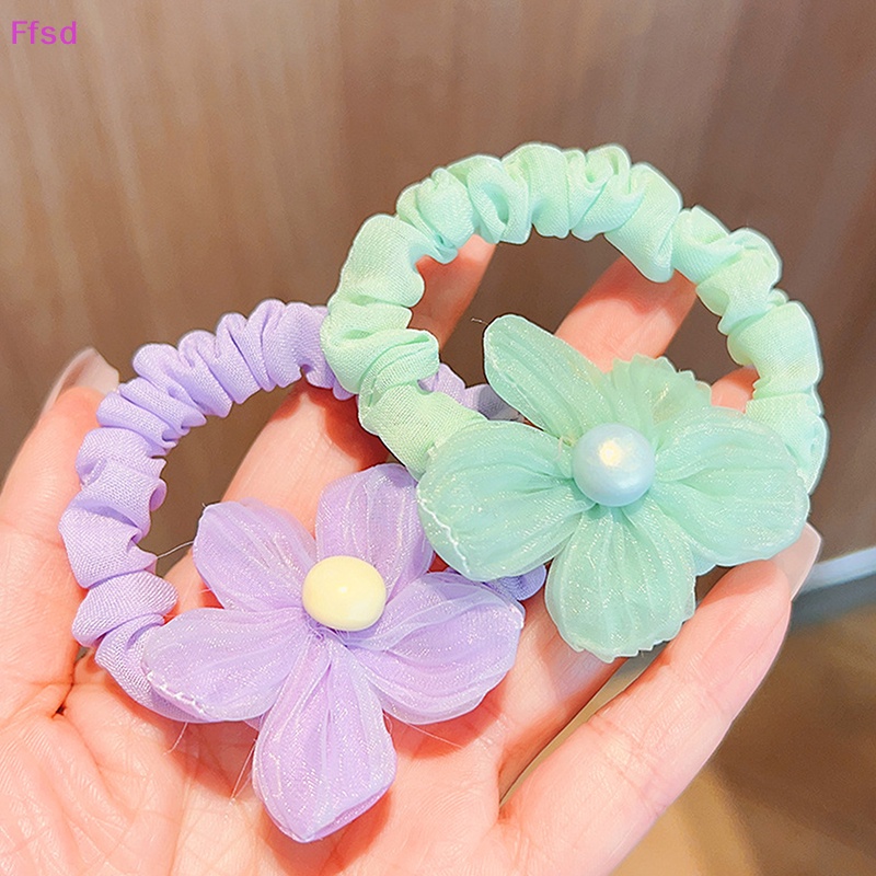 {Ffsd} Dây Buộc Tóc Cao Su Co Giãn Không Làm Tổn Thương Tóc Cho Bé Gái * Hàng Bán Chạy