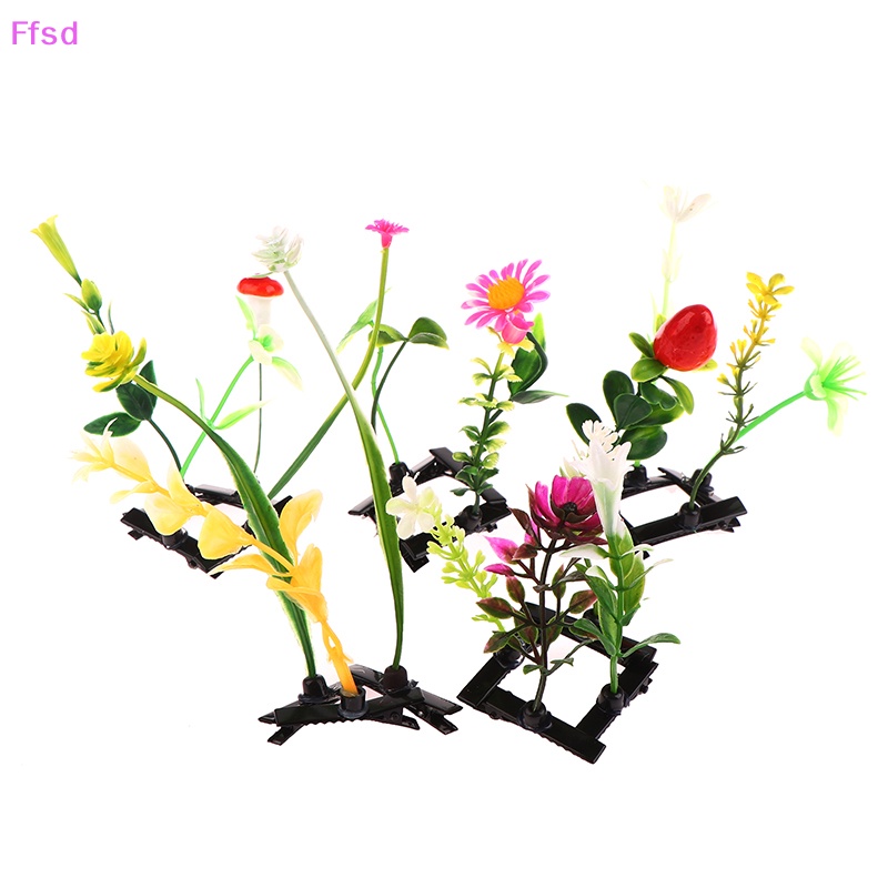 {Ffsd} Set 5 Kẹp Cỏ Unisex Hình Hoa Nấm Vui Nhộn Thời Trang Bán Chạy