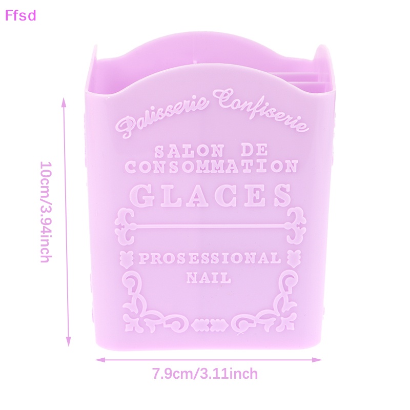 {Ffsd} Hộp 4 Ngăn Đựng Cọ Trang Điểm Sơn Móng Tay Nghệ Thuật * Bán Chạy