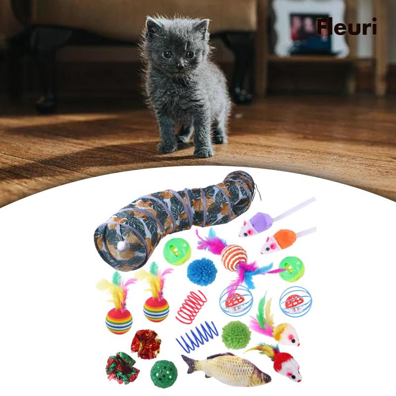 Set 20 Đồ Chơi Đường Hầm Xếp Gọn Dành Cho Mèo Cưng