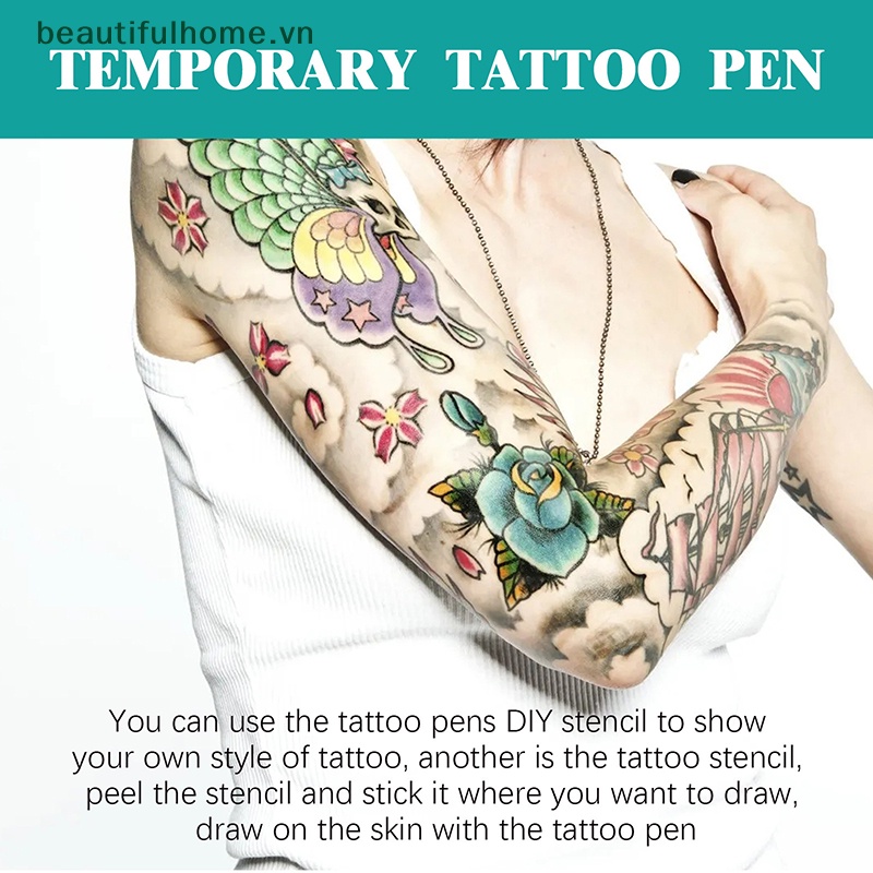 Bút Đánh Dấu Hình Xăm Tạm Thời Nhiều Màu Tùy Chọn