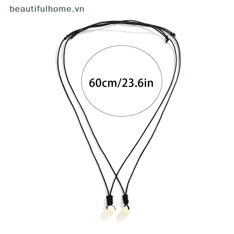 Vòng Cổ Choker Hai Lớp Bằng Đá Dạ Quang Đơn Giản Có Thể Điều Chỉnh Cho Nữ