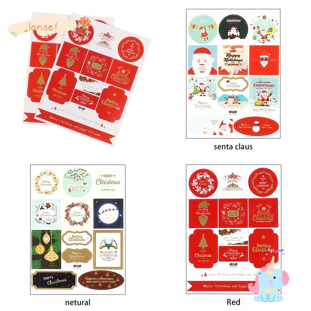 Set 24 Nhãn Dán Dùng Trang Trí Sổ Tay Phong Cách Giáng Sinh Độc Đáo