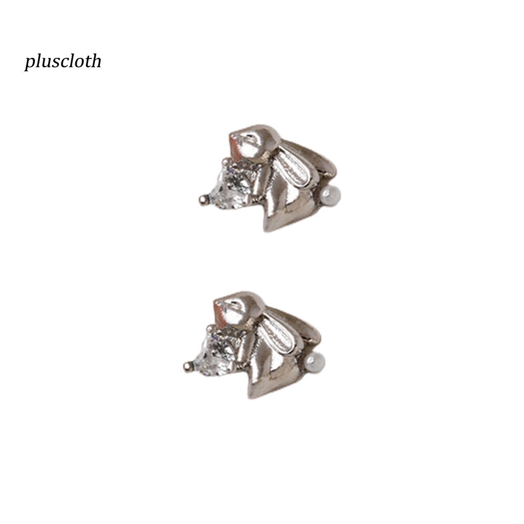 Set 2 Hộp Phụ Kiện Trang Trí Móng Tay Nghệ Thuật Hình Thỏ Năm Mới