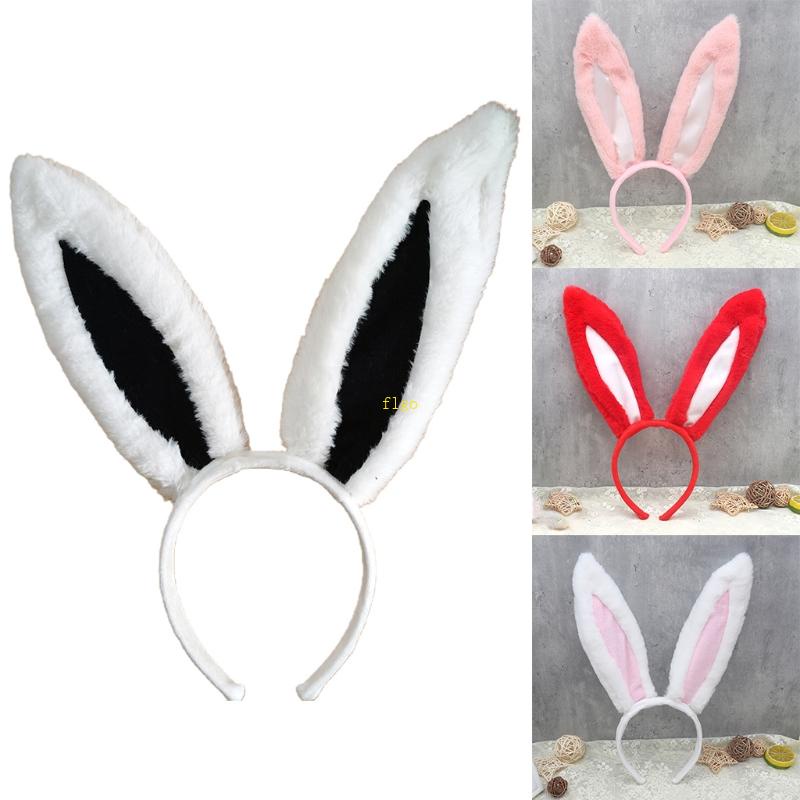 Băng Đô Cài Tóc Tai Thỏ Phối Lông Xù Đáng Yêu Kiểu Lolita