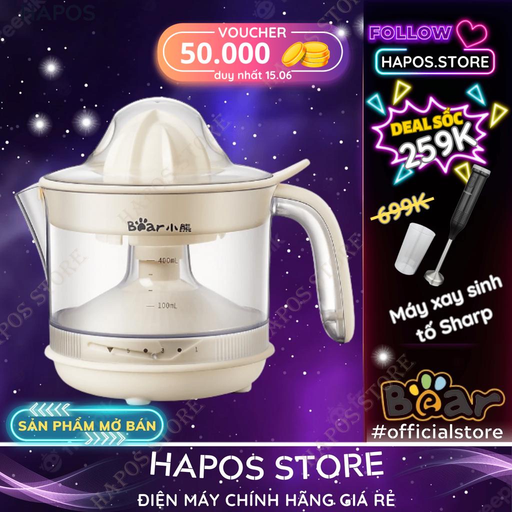 Máy vắt cam ép nước chanh cam quýt tự động mini đa năng Bear CZJ-A04B1, BH 18 Tháng - HAPOS