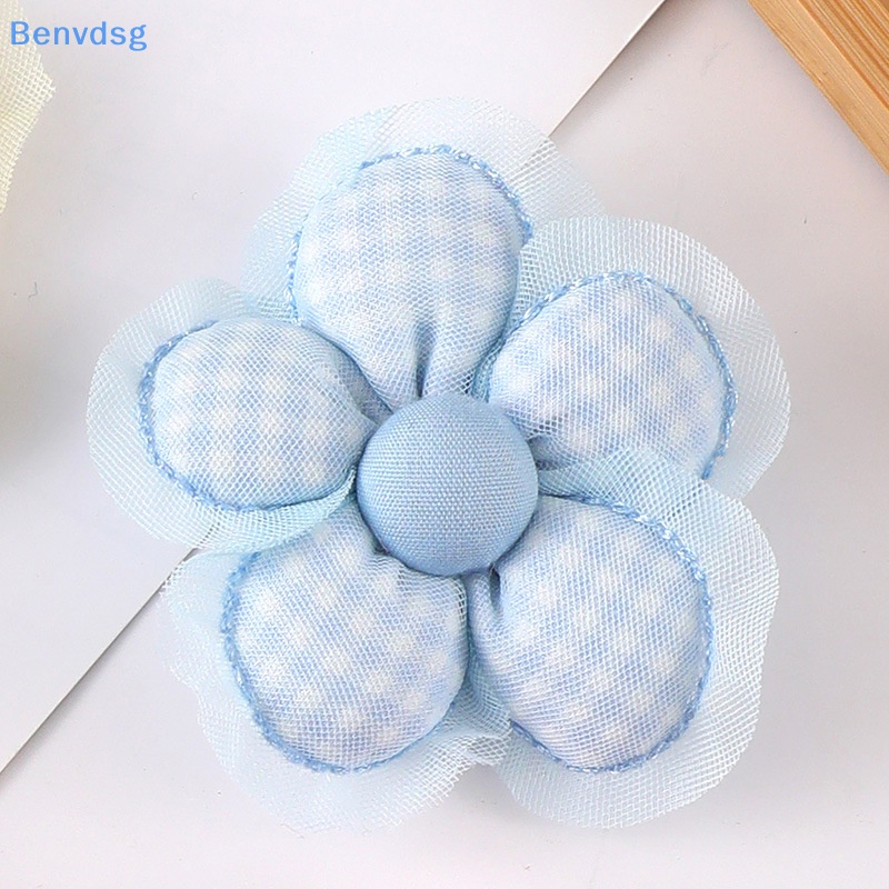 Kẹp Tóc Hình Hoa Bằng Vải Màu Sắc Ngọt Ngào Dùng Trang Trí DIY