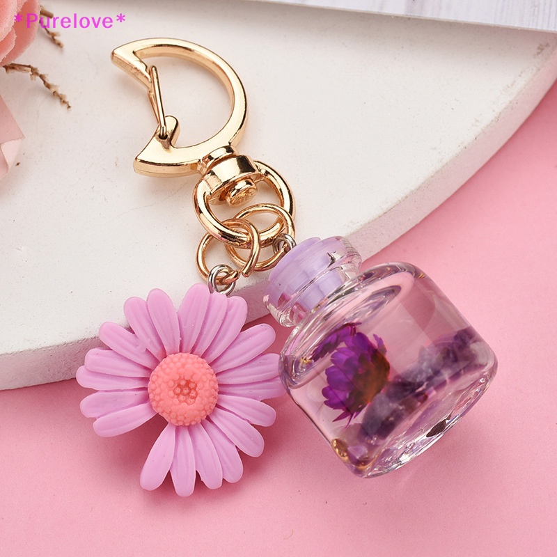 Móc Khóa Hình Lọ Điều Ước Đính Hoa Và Mặt Trăng Sáng Tạo Mới