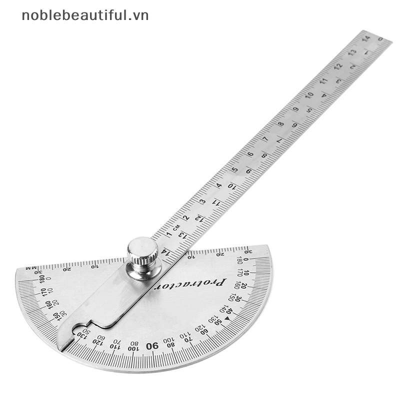 Thước Đo Góc Đa Năng 15cm 180 Độ Bằng Thép Không Gỉ Tùy Chỉnh