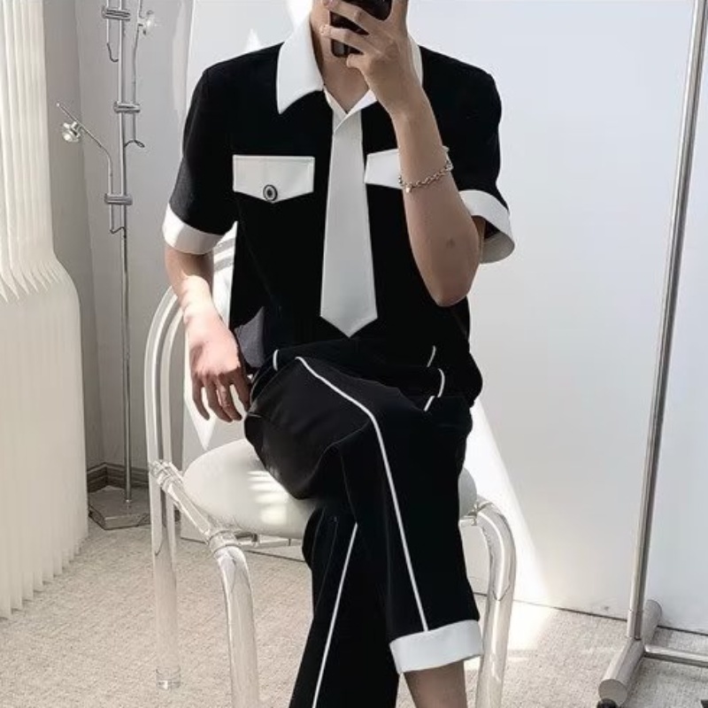 Set Áo Sơ Mi Ngắn Tay Và Quần Short Thời Trang Mùa Hè Cho Nam