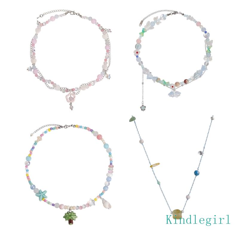 Vòng Cổ Choker Ngắn Đính Hạt Nhựa Nhiều Màu Thời Trang Mùa Hè