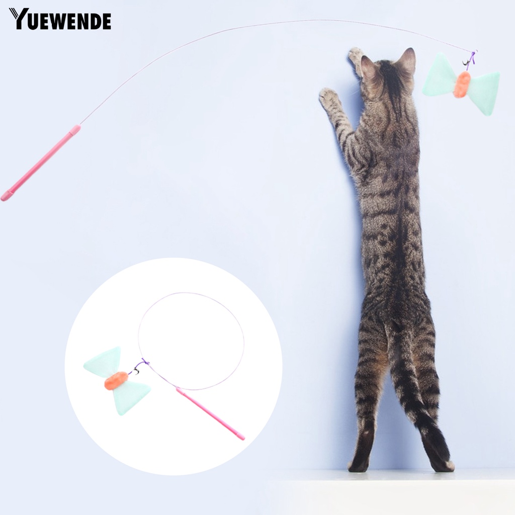 Gậy Trêu Mèo Chống Cắn / Mài Mòn Thoải Mái Với Chuông Và Nơ Trang Trí Vui Nhộn