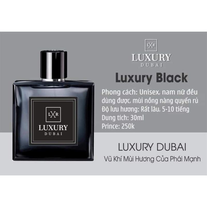 Nước hoa nam LUXURY - NAM TÍNH VÀ SANG TRỌNG