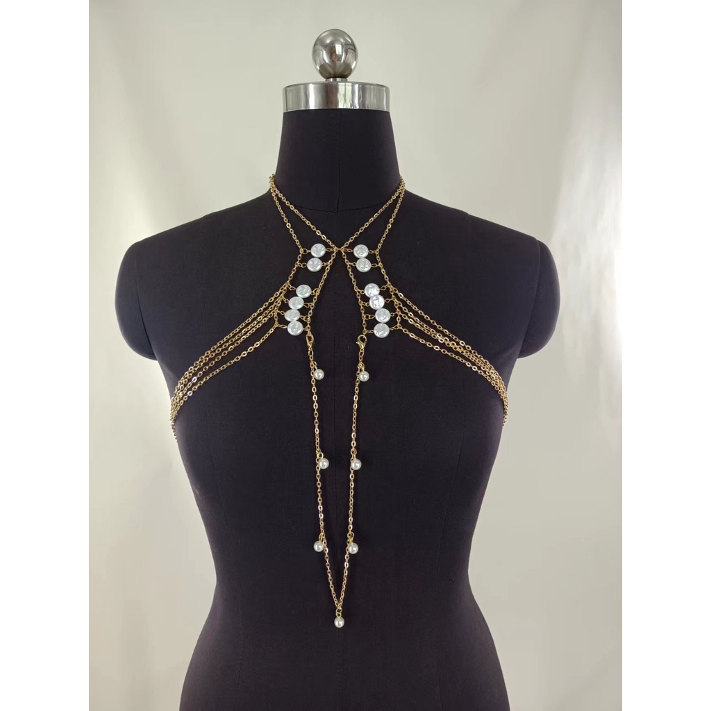 Dây Chuyền Body Chain Mặc Kèm Bikini Quyến Rũ