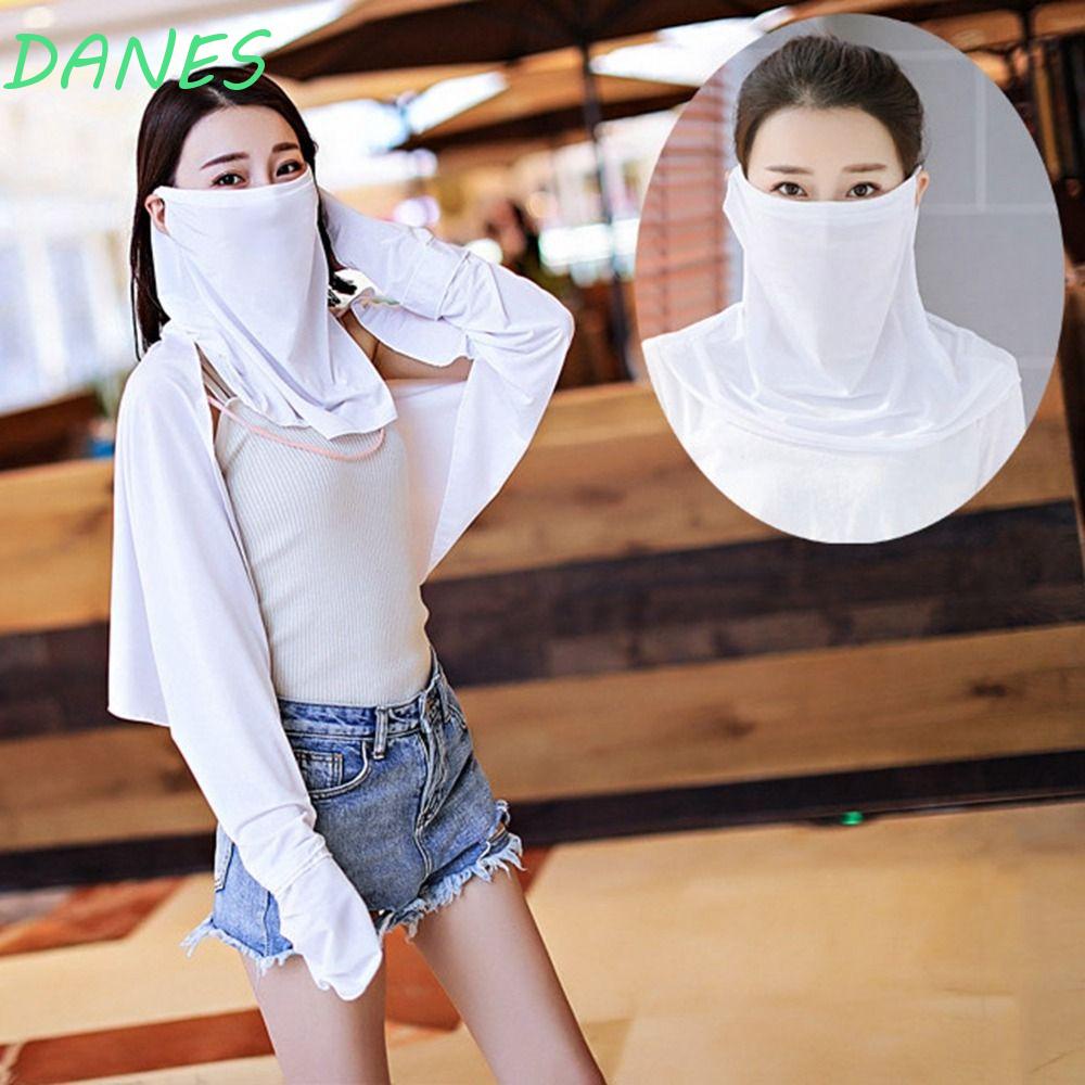 Khăn Choàng Cổ Chống Nắng Và Tia UV Bằng Lụa Lạnh Màu Trơn Thoáng Khí Thời Trang Cho Nam Và Nữ