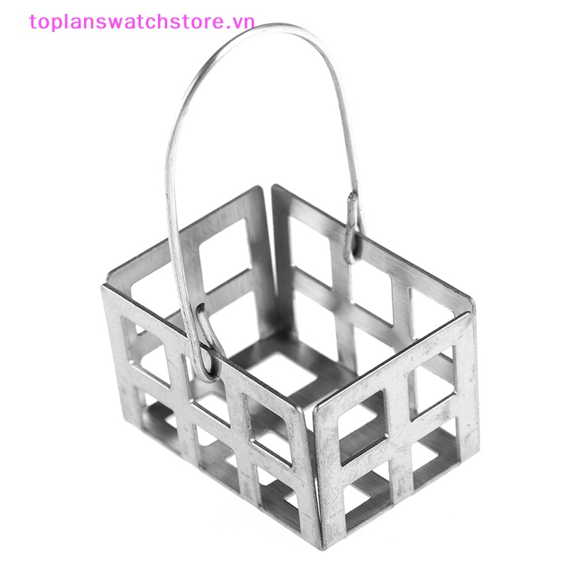 Giỏ Kim Loại mini Đựng Đồ Chơi Cho Nhà Búp Bê Tỉ Lệ 1: 12