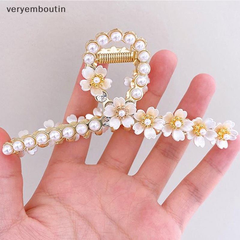 Kẹp Tóc Hình Hoa Đính Ngọc Trai Nhân Tạo Thời Trang Cho Nữ