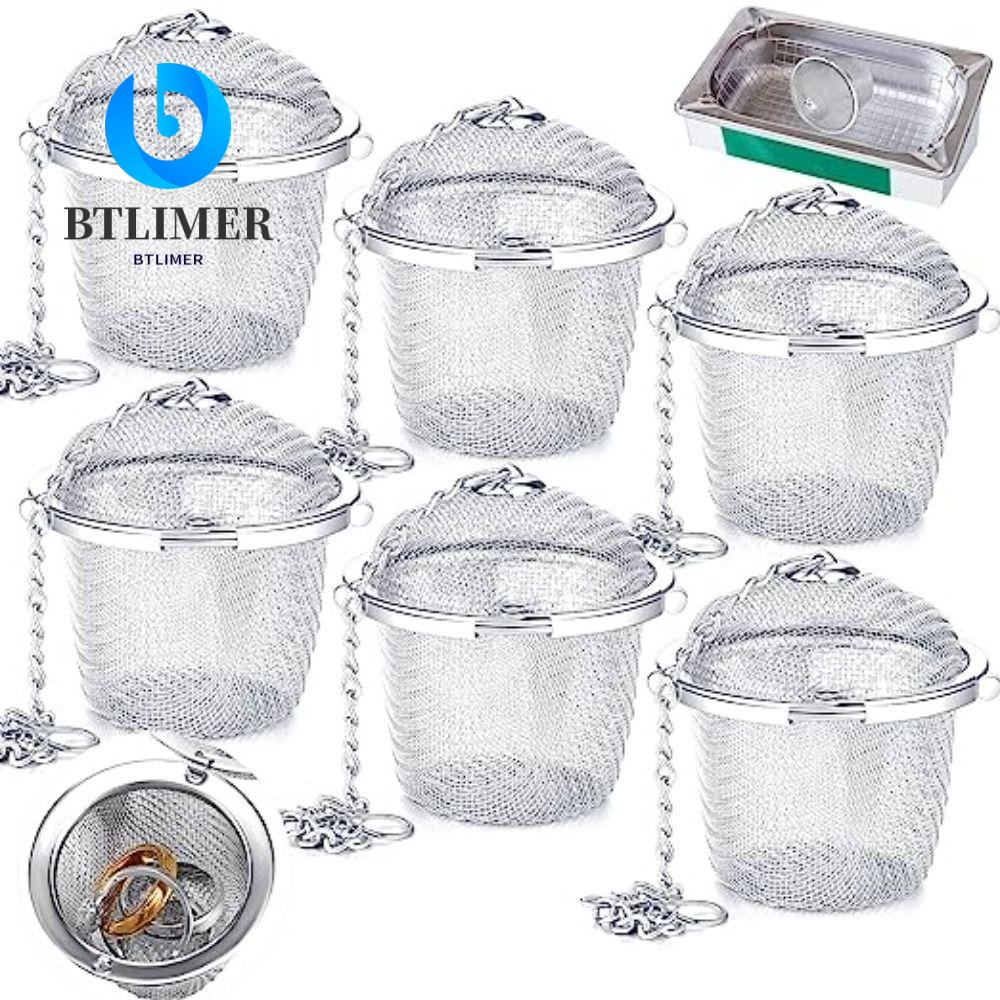 Bộ 6 Bóng Lưới Giặt Đồ Bằng Thép Không Gỉ Kèm Khóa Siêu Âm