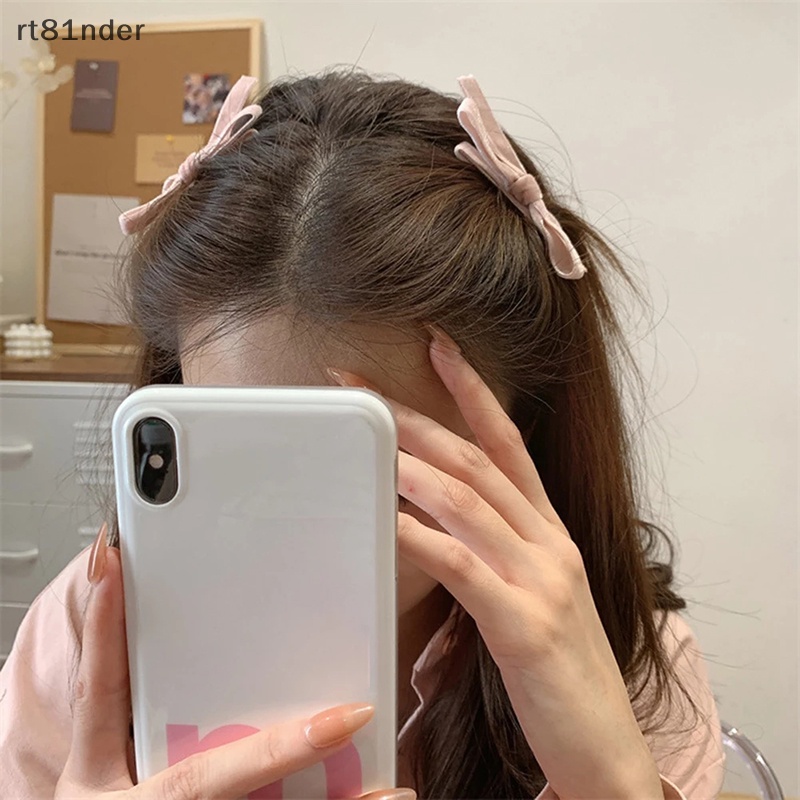 Kẹp Tóc Hình Nơ Bằng Nhung Phong Cách Vintage Dành Cho Nữ