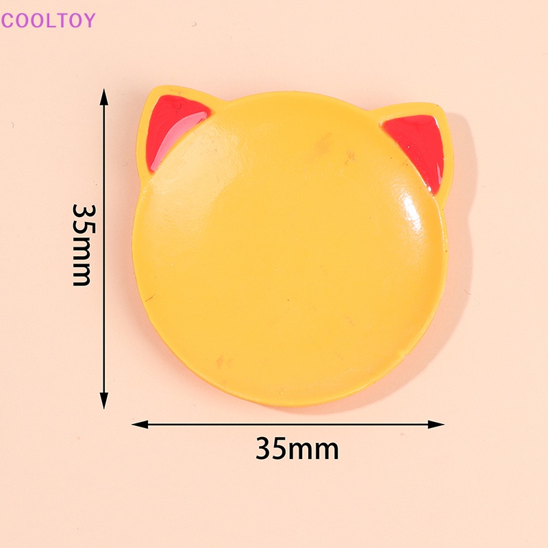 1 Đĩa Đựng Thức Ăn Mini Hình Mèo Dễ Thương Tỉ Lệ 1: 12