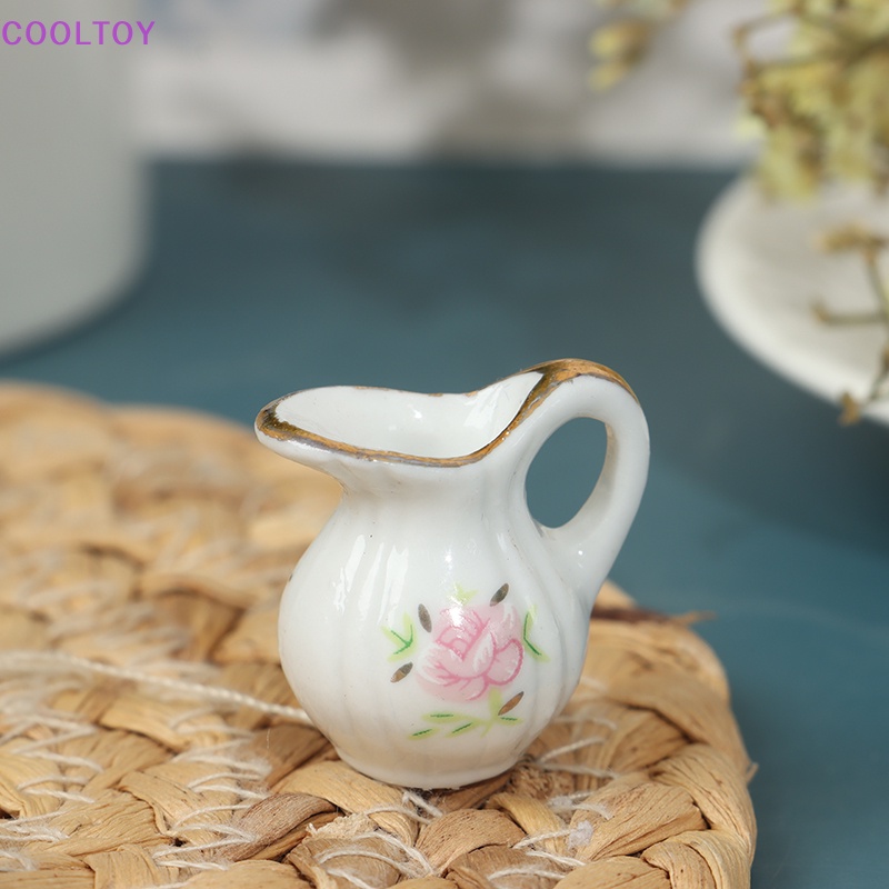 Set 8 Bình Đựng Xà Phòng Bằng Sứ Tỉ Lệ 1 / 12 Trang Trí Nhà Búp Bê