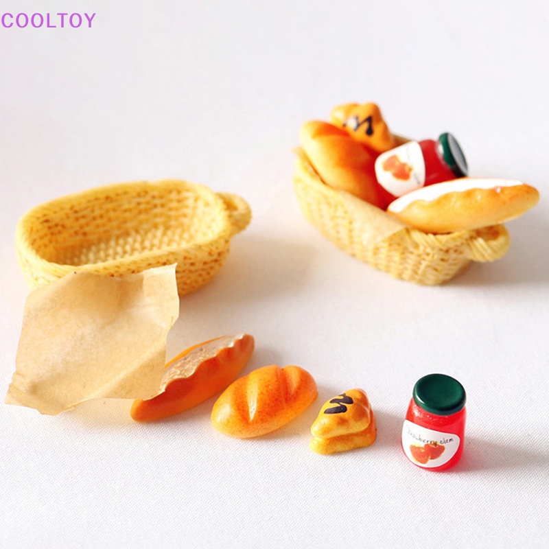 Set 5 Giỏ Bánh Mì Đồ Chơi Mini Cho Nhà Búp Bê