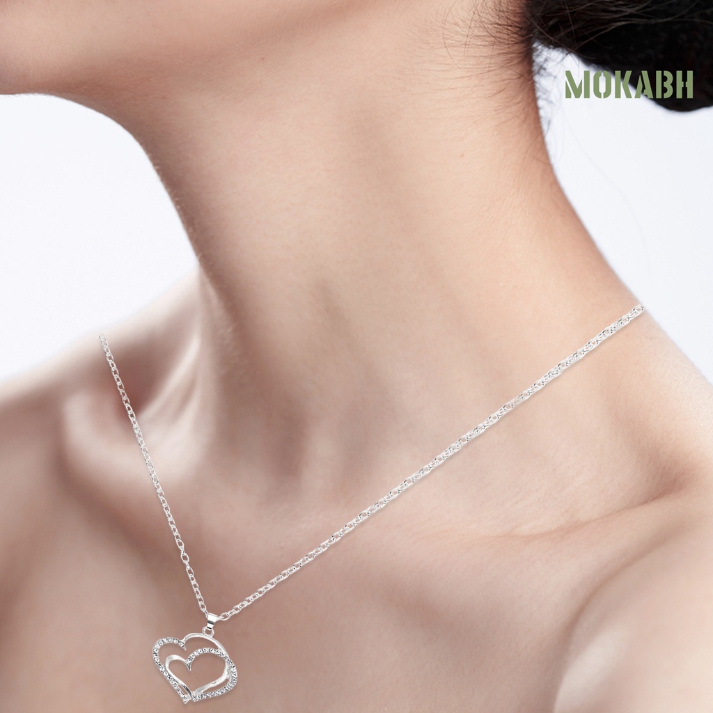 1 Bộ Bông Tai Móc Hình Trái Tim Đôi Đánh Bóng 2 Màu Thời Trang Mùa Hè Dành Cho Bạn Nữ