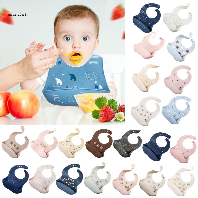 ✿ Yếm Ăn Silicone Chống Thấm Nước Giữ Vết Bẩn Dễ Dàng Lau Chùi Dành Cho Các Bé