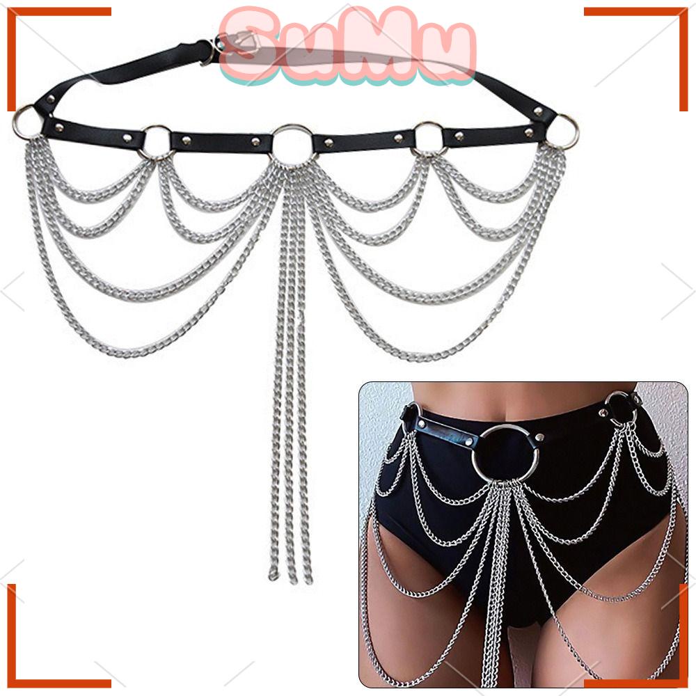 Thắt Lưng Dây Xích Kim Loại Nhiều Lớp Thanh Lịch