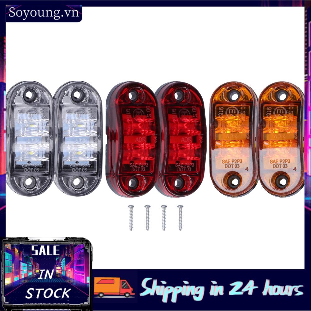 Soyoung 10-30V 2LED Side Marker Light High Brightness Turn Signal Lamp for Cars Trucks Trailers RVs