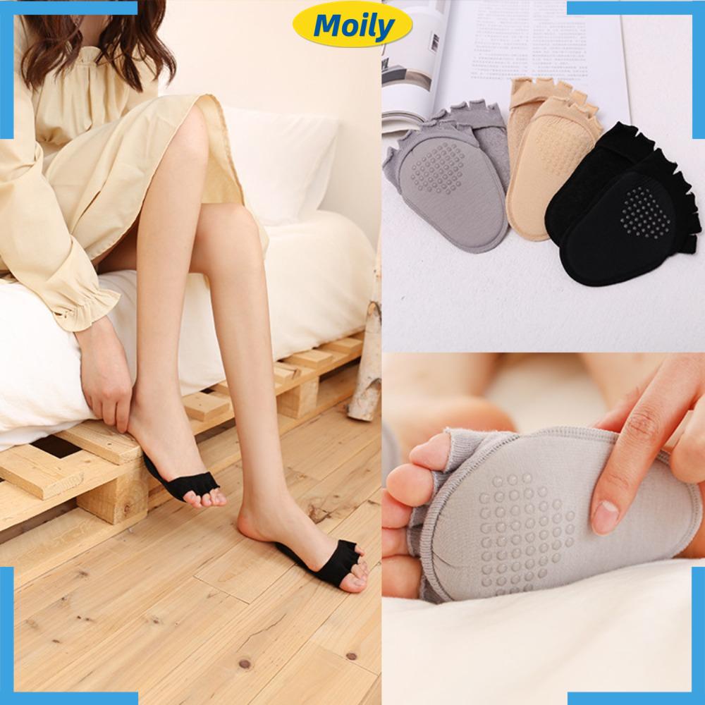 1 Cặp Đế Lót Giày Nửa Ngón Chống Trượt Thấm Hút Mồ Hôi Tiện Dụng