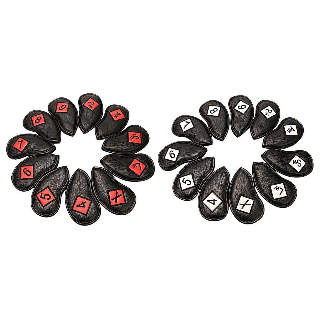 Miếng Dán Bảo Vệ Đầu Gậy Đánh Golf Bằng Sắt Màu Đỏ Đen