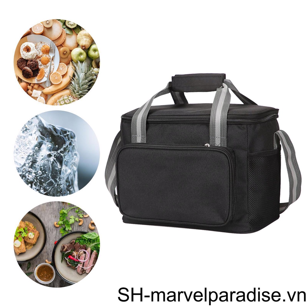 Túi Đựng Hộp Cơm Trưa Bằng Vải Oxford Chống Thấm Nước Tiện Dụng Mang Theo Dã Ngoại