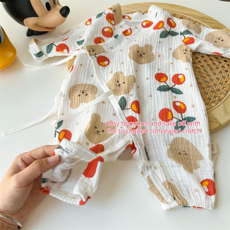 Bộ Body Cho Bé Trai Bộ Body Cho Bé Sơ Sinh Jum Cho Bé Gái Áo Liền Quần Tay Dài Bằng Cotton In Họa Tiết Hoạt Hình Động Vật Dễ Thương Thời Trang Mùa Hè Cho Bé Sơ Sinh