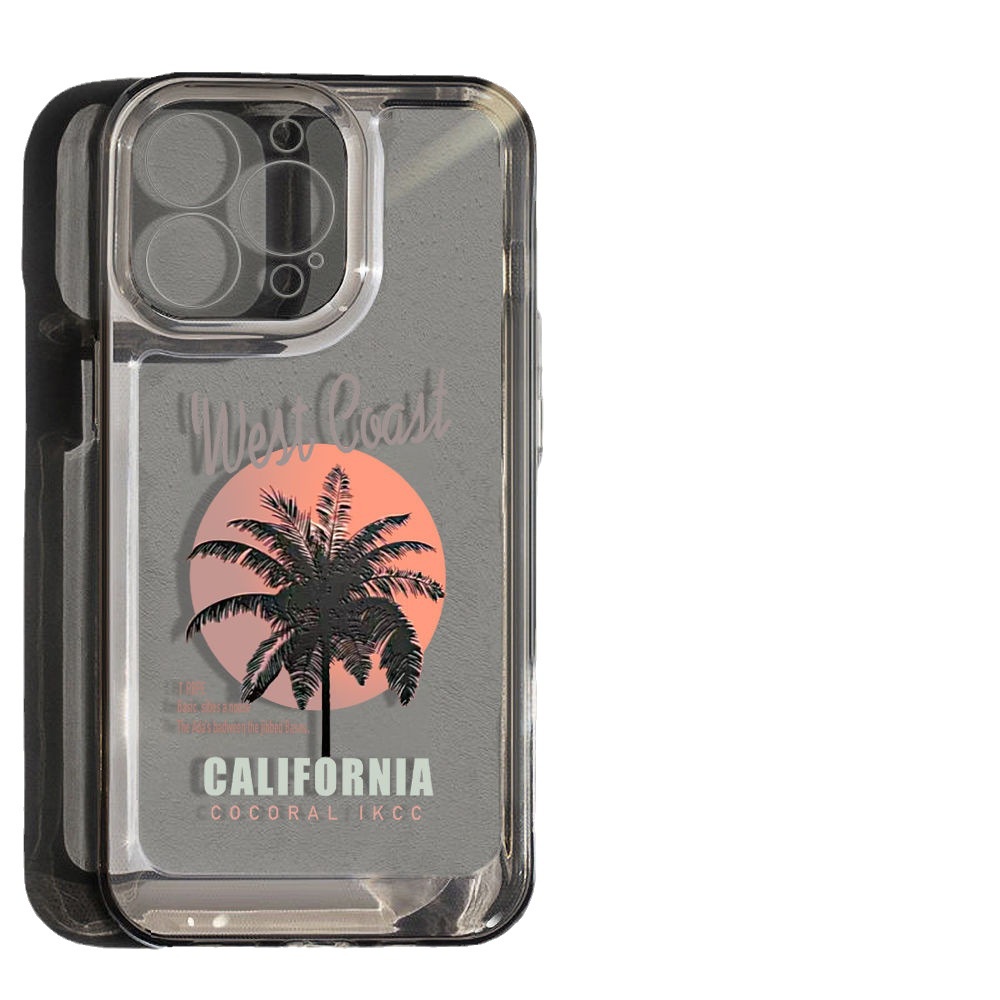 Ốp Điện Thoại TPU Mềm Chống Sốc In Hình Cây Dừa Cho iphone 11 12 / 13 / 6 / 7 / 8plus / X max 14 pro max 11 Promax