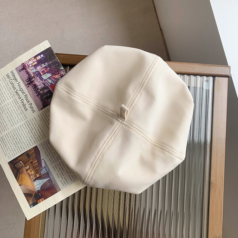 Mũ Beret Màu Đen Phong Cách Nhật Bản Thời Trang Thu Đông Cho Nữ