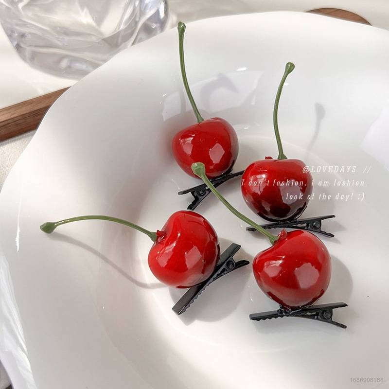 Kẹp Tóc Hình Trái Cherry Dễ Thương Cho Bé Gái