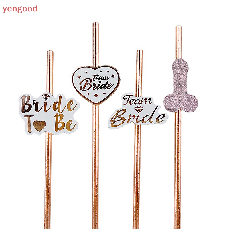 Set 10 Ống Hút Giấy Dùng Cho Tiệc Cưới