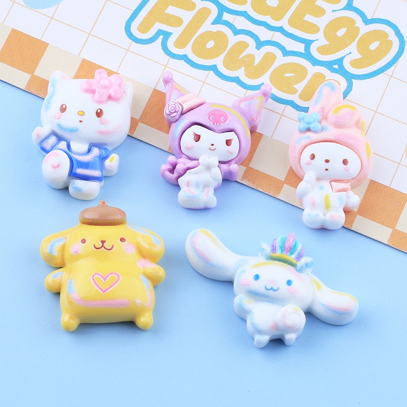 Phụ Kiện Trang Trí Điện Thoại Hình Đôi Giày Crocs Màu Laser Kuromi Diy