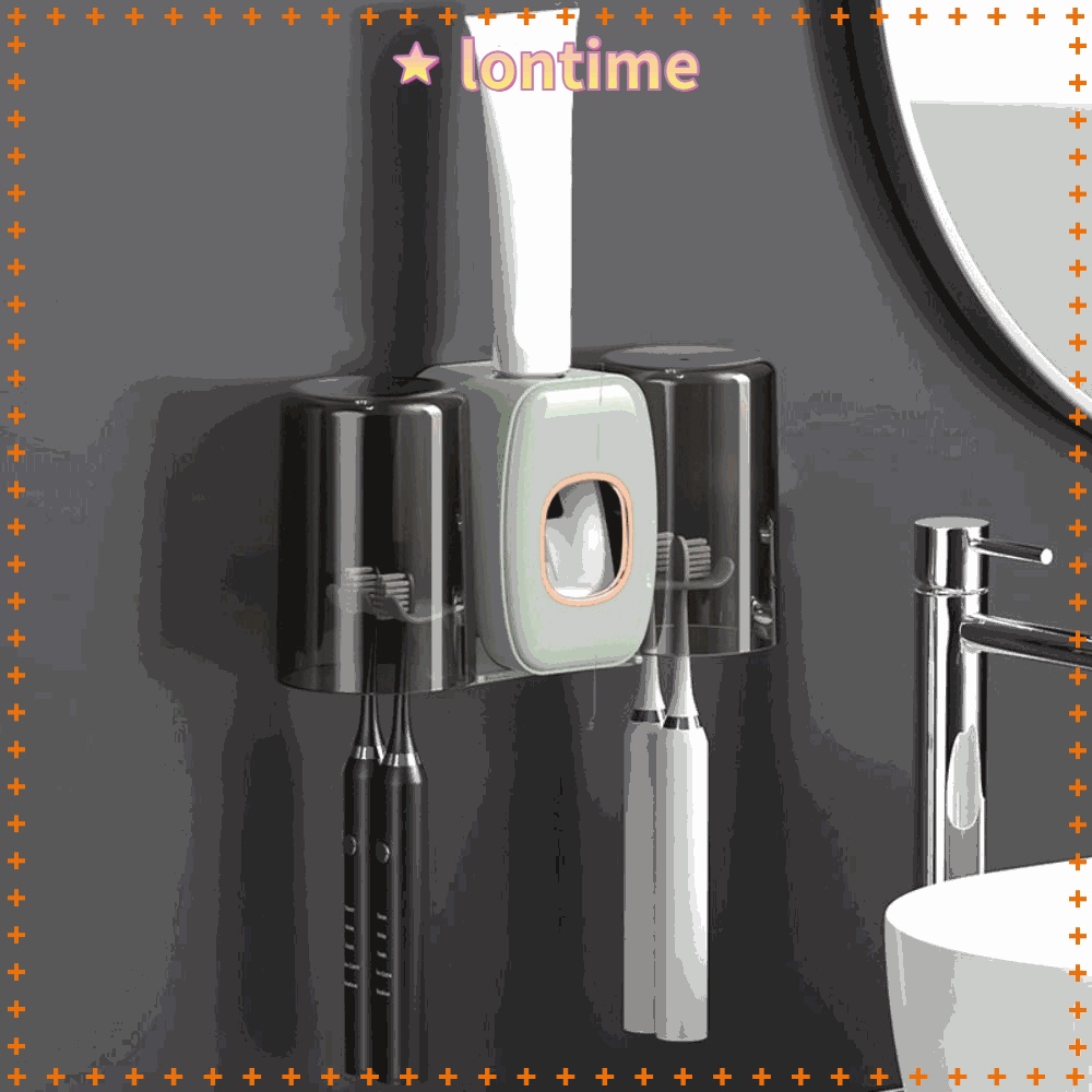 Giá Đỡ Bàn Chải Đánh Răng LONTIME Tự Động Bằng Nhựa Màu Xanh Lá