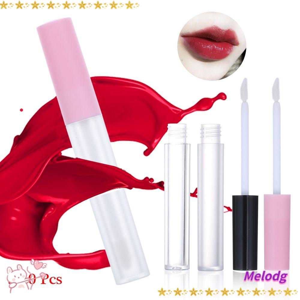 Set 5 / 10 Ống Đựng Son Kem 3ml Kèm Cọ Trang Điểm Mini DIY