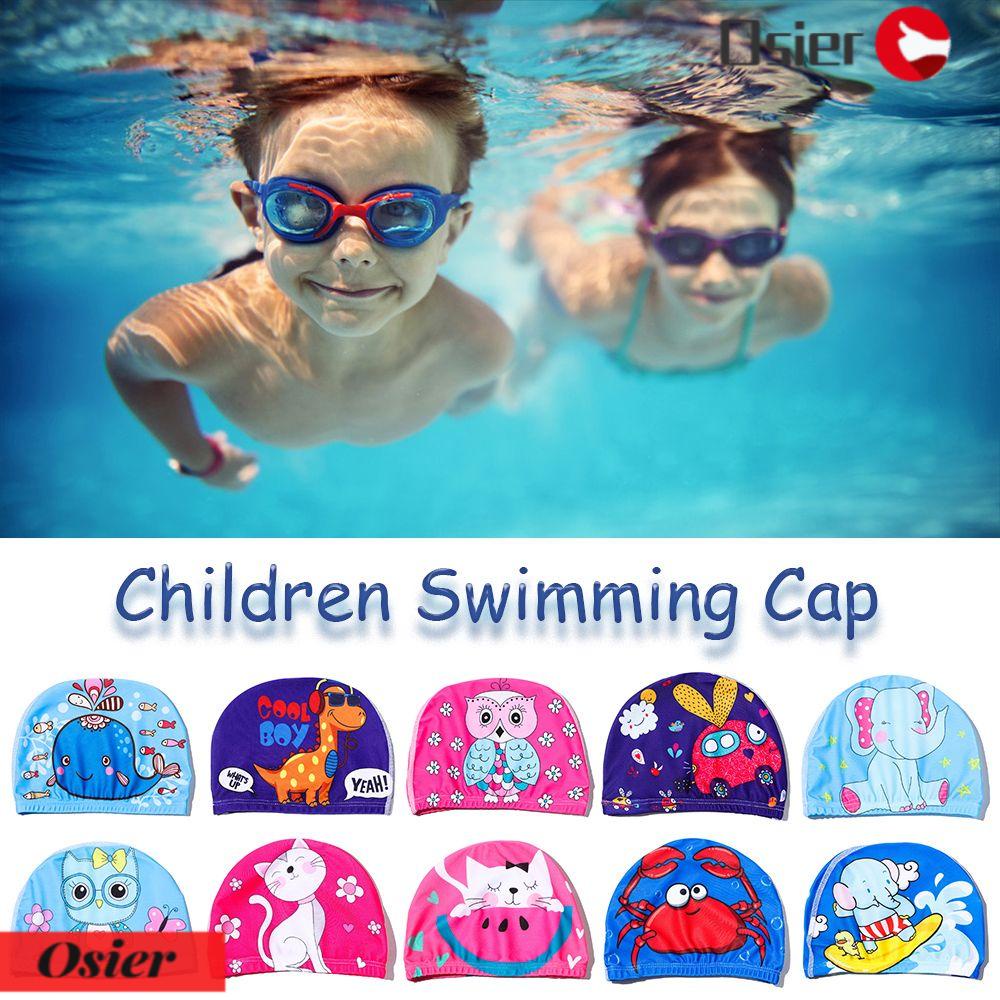 Mũ Bơi Bảo Vệ Tai Họa Tiết Hoạt Hình Động Vật Đáng Yêu Cho Bé 1-12 Tuổi 3-1