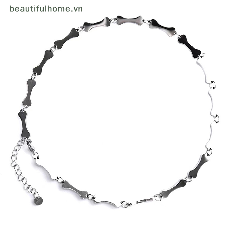 Vòng Cổ Dây Xích Bằng Thép Titan Không Phai Màu Đơn Giản Cho Nam Và Nữ