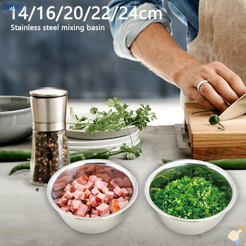 Tô Trộn Salad Bằng Thép Không Gỉ Tiện Dụng Cho Nhà Bếp