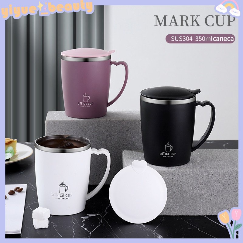 Cốc Cà Phê Bằng Thép Không Gỉ Cách Nhiệt Hai Lớp Có Tay Cầm