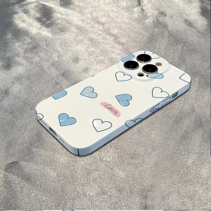 Ốp Điện Thoại Nền Trắng Chống Sốc Màu Xanh Dương 6In13 plus iPhone12 78 14pro IE4U