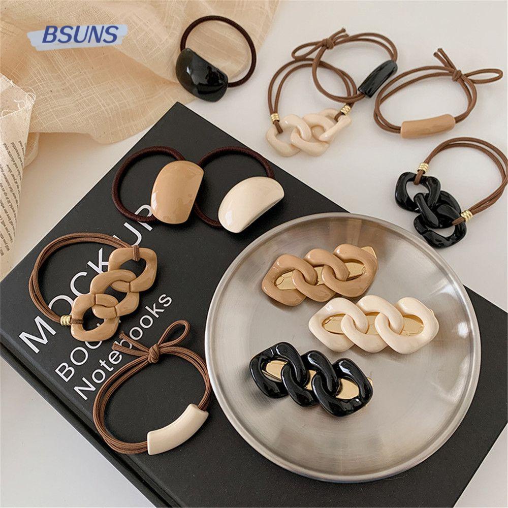BSUNS Băng Đô Cài Tóc Chất Liệu Cao Su Co Giãn Thời Trang Cho Nữ